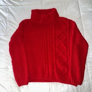Red Turtleneck Sweater